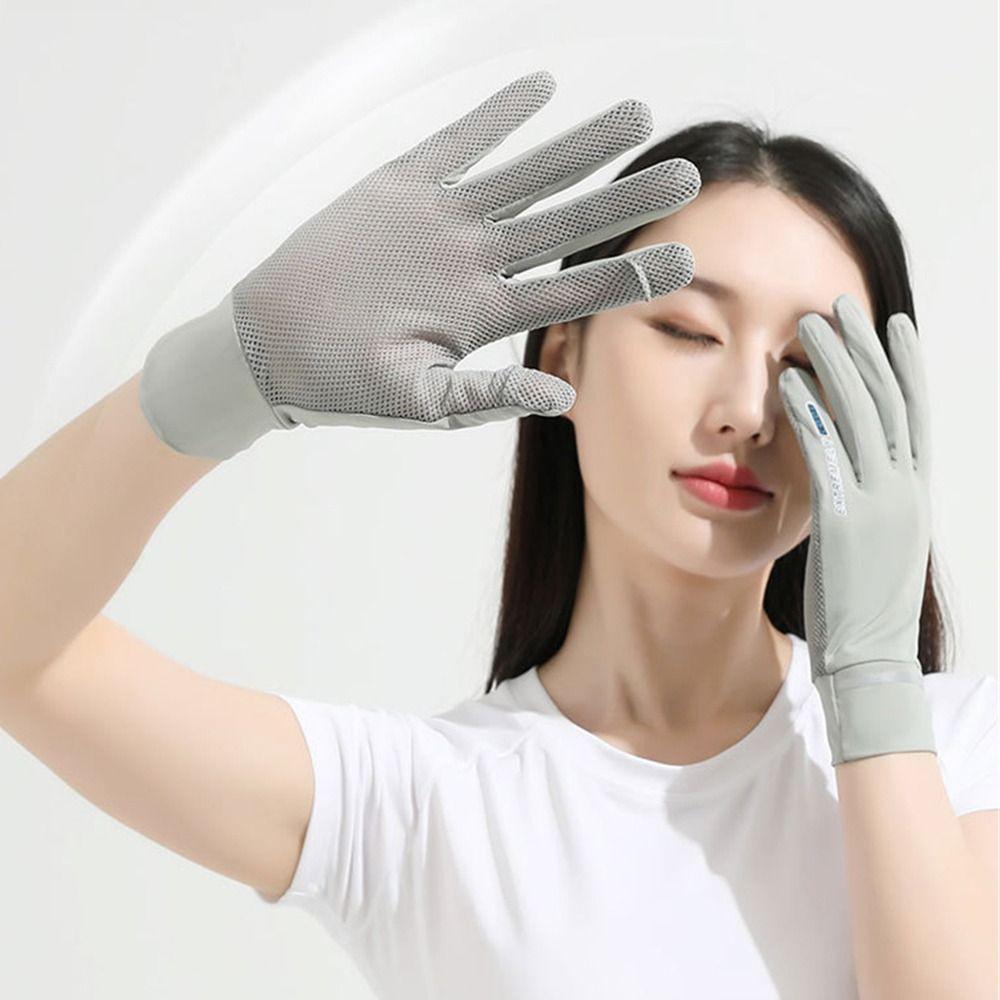 Велоспорт Вождение Бег Тонкие Солнцезащитные Ледяной Шелк Перчатки Анти-УФ Перчатки Варежки Перчатки для Защиты от Солнца