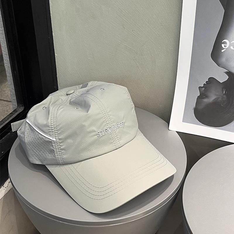 Big head circumference quick-drying baseball cap women's outdoor sun hat men's versatile couple sunscreen cap, wide brim showing small face