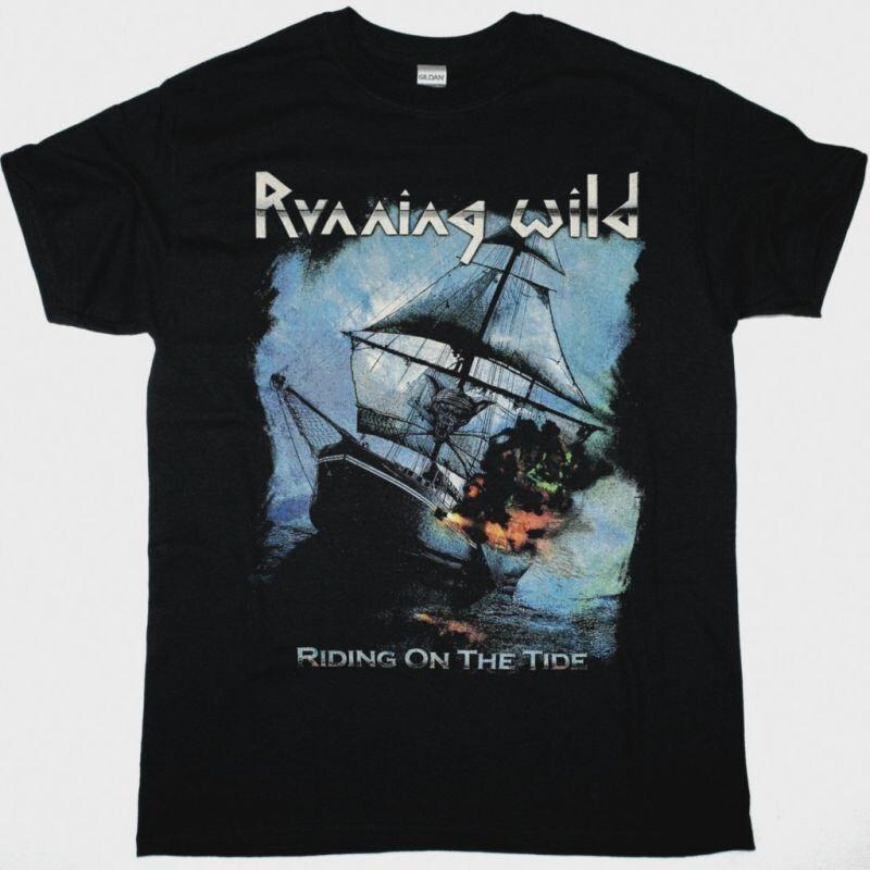 RUNNING WILD RIDING ON THE TIDE NEW BLACK T SHIRT Unisex T-Shirt