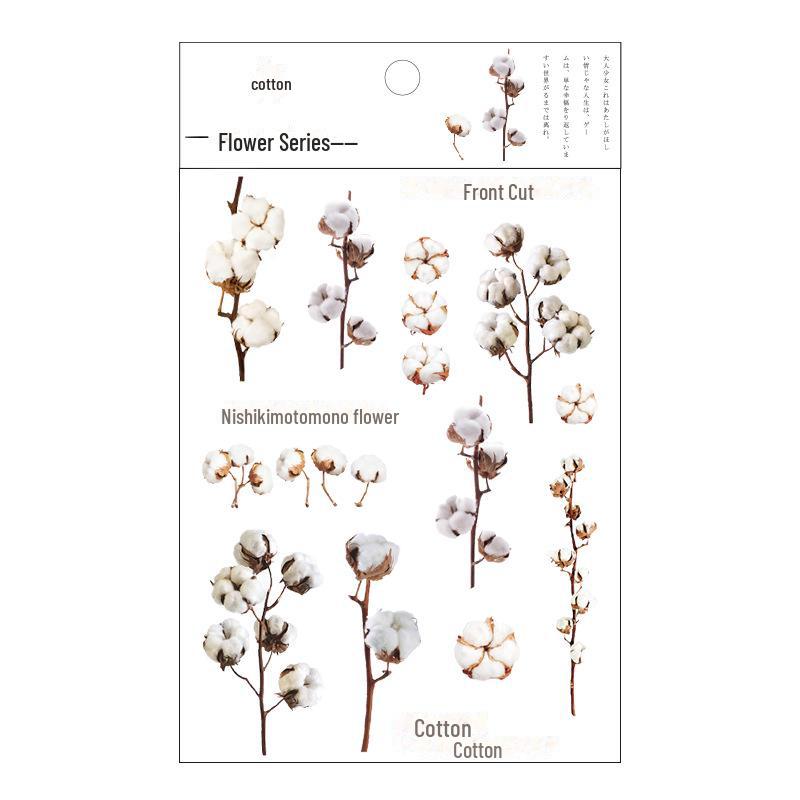 Мистер. Наклейки из бумаги PET Flower Series 2: Свежие цветочные украшения своими руками