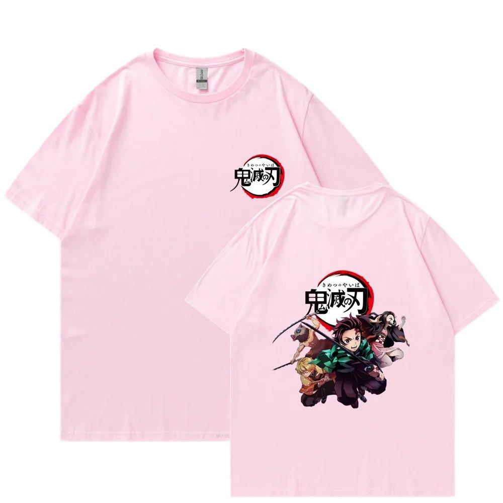 Футболка унисекс «Убийца демонов», футболки из 100% хлопка, футболка с аниме-принтом Rengoku Kyoujurou Nezuko Ninja, короткий топ Y2k, топы Harajuku