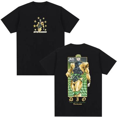 Аниме JoJo's Bizarre Adventure Дио Брандо Манга Футболки Мужская Женская Одежда Летняя Повседневная Короткий Рукав Футболки Уличная Одежда