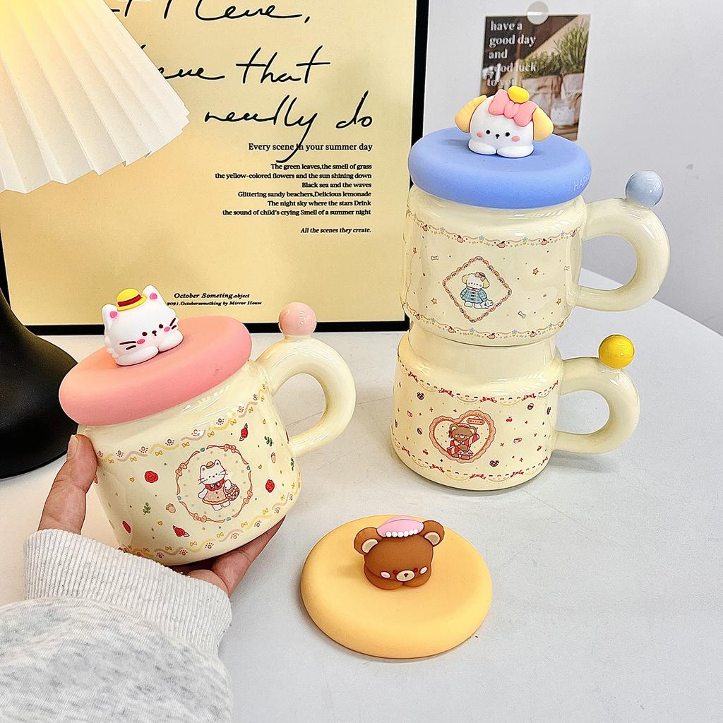 Кружка Щенок Керамическая Милая Чашка для Воды Бытовая Детская Кружка для Молока Высококачественный Сувенир Подарок на День Рождения