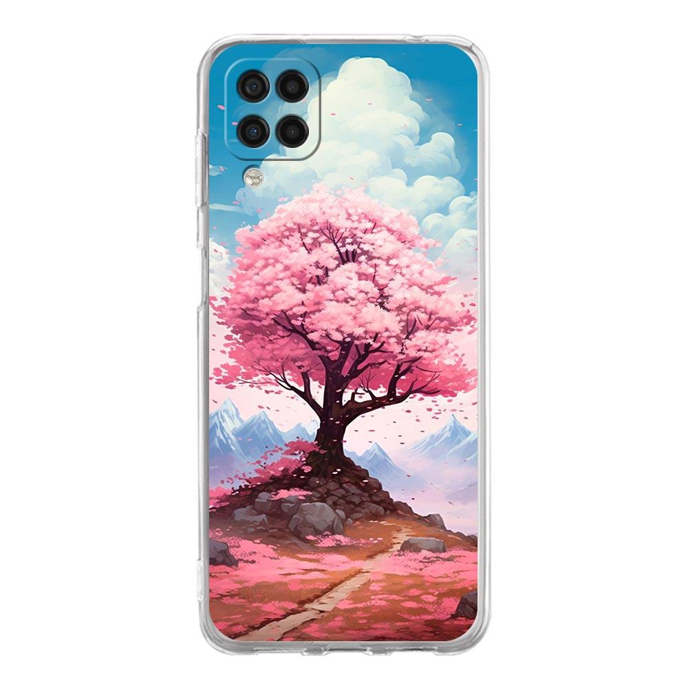 Phone Case for Samsung Galaxy A13 A15 A25 A51 A71 A21S A11 A31 A52 A41 A23 A53 A73 A32 5G A03S A05s Cover Cherry Blossom Tree