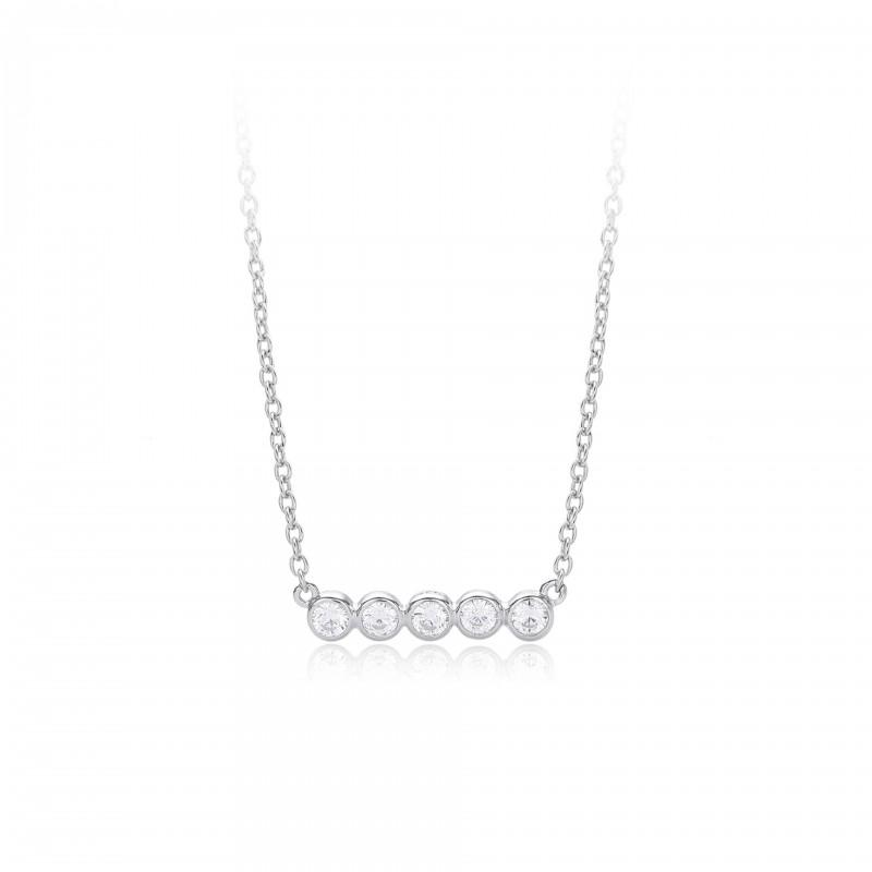 Fashion Zircon Pendant Necklace Minimalist Luxury Clavicle Chain Women