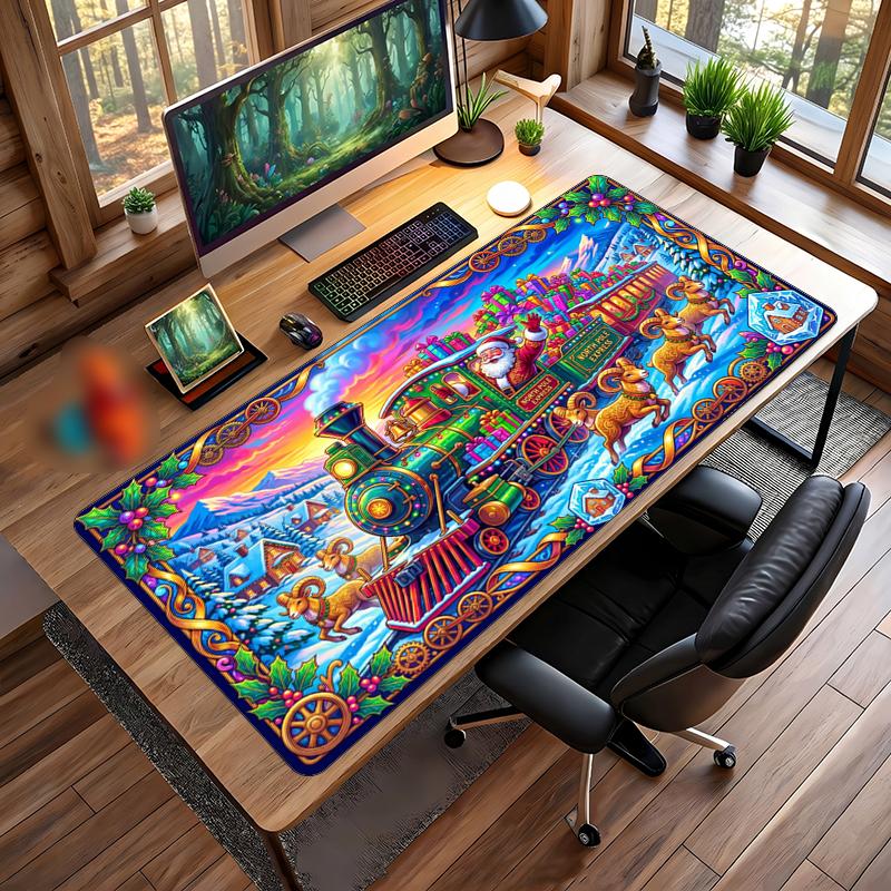 Christmas Printed Mouse Pad Non Slip Desk Mat For Office Gaming Home Use Holiday Gift