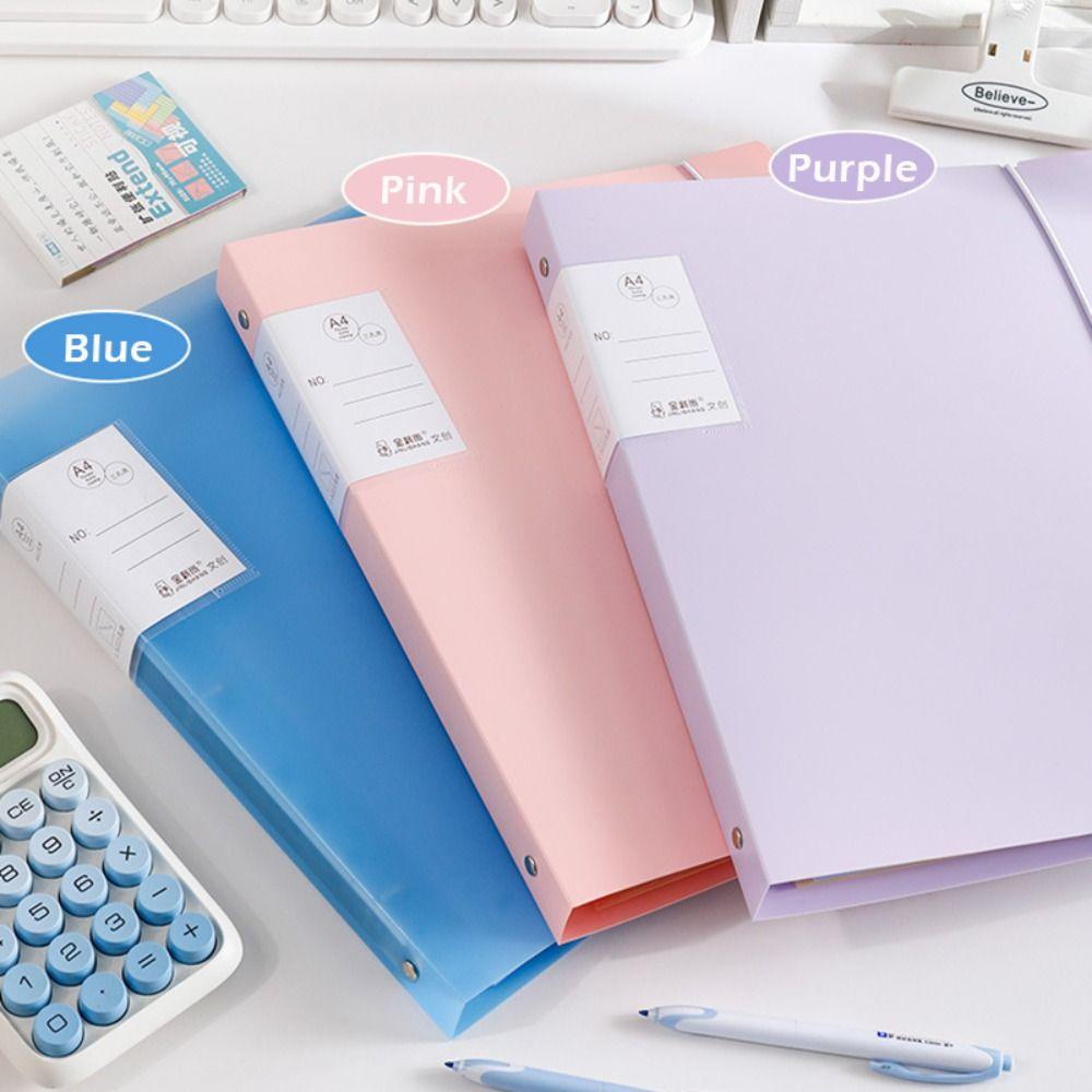 Multi-functional Loose-leaf Design File Folder Set PP Waterproof Document Organizer Test Paper Storage Clip Students