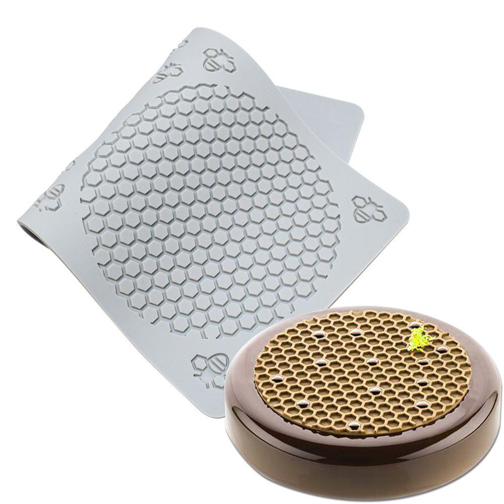 Форма для мастики Шоколадный трафарет Силиконовая форма Кружевная форма для торта 3D Сотовая форма Украшение торта Бордюр