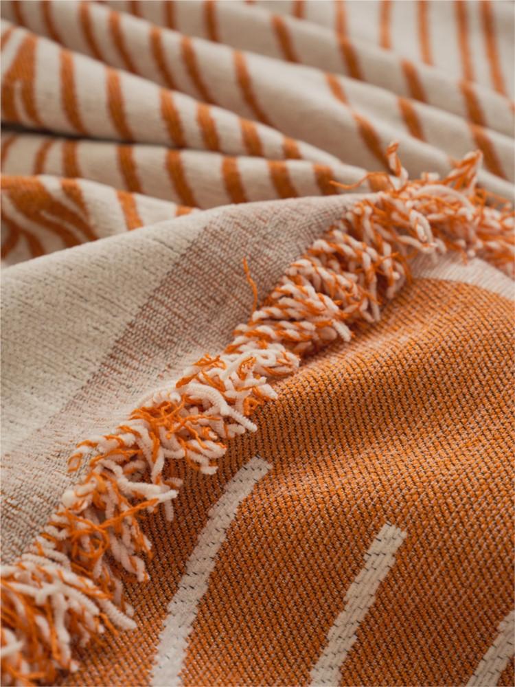 Одеяло из синели для дивана, скандинавское, простая полосатая нить, защитный чехол для дивана, покрывало, гобелен для отдыха, одеяло для пикника