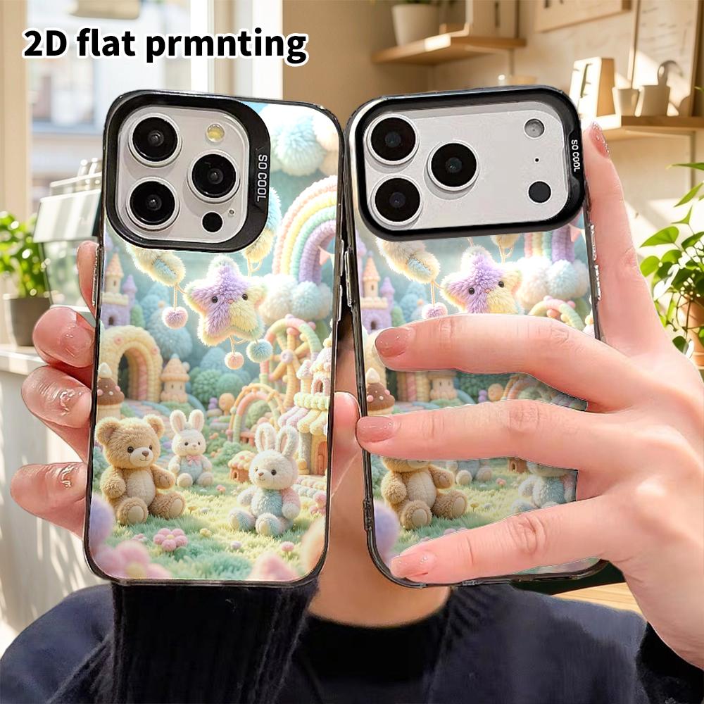 Чехол для телефона: 2D плоский, подходит для защитного чехла iPhone 18 17 16 15 14 13 12Pro, парк аттракционов с конфетами, идеальный подарок на Рождество и Хэллоуин
