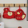New Year Red Cartoon Horse Hand Towel for Kids - Absorbent Kitchen & Bathroom Wipe