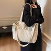 Autumn And Winter Large-Capacity Bags, Niche Portable Shoulder Bags, Student Class Commuting Tote Bags, Canvas Bags