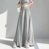 Брюки с широкими штанинами Женские Летние Тонкие Маленькая Эластичность Высокая Посадка Тонкие Свободные Драпирующиеся Повседневные Брюки Юбка