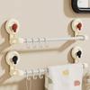 Plastic Suction Cup Towel Rack Punch Free Bath Towel Hanger Durable Single Rod Towel Rack  Toilet