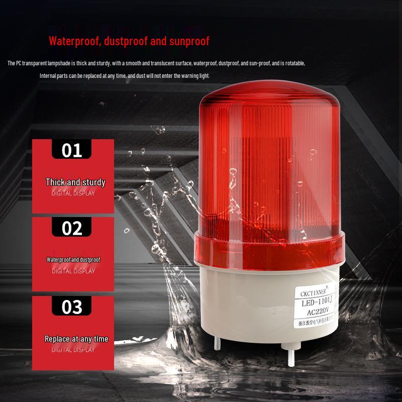 LTD-1101J Вращающийся стробоскоп, звуковая и световая сигнализация, 220В/24В, магнитный предупреждающий фонарь