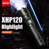 Мощный фонарик XHP120, высокий люмен, 200000LM, масштабируемая лампа, перезаряжаемый фонарь, водонепроницаемый фонарик