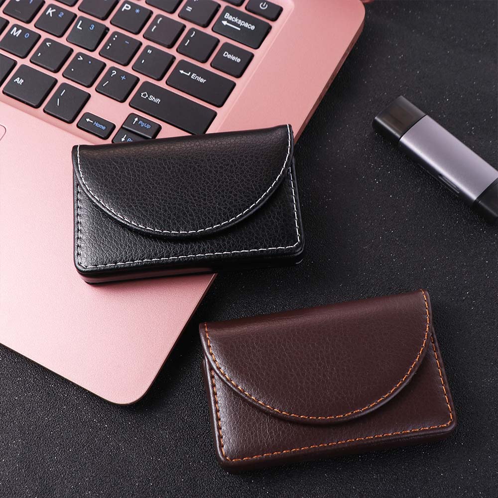 Magnetic Buckle Business Card Holder High Quality ID Card Holder Fashion PU Leather Card Case  Gift