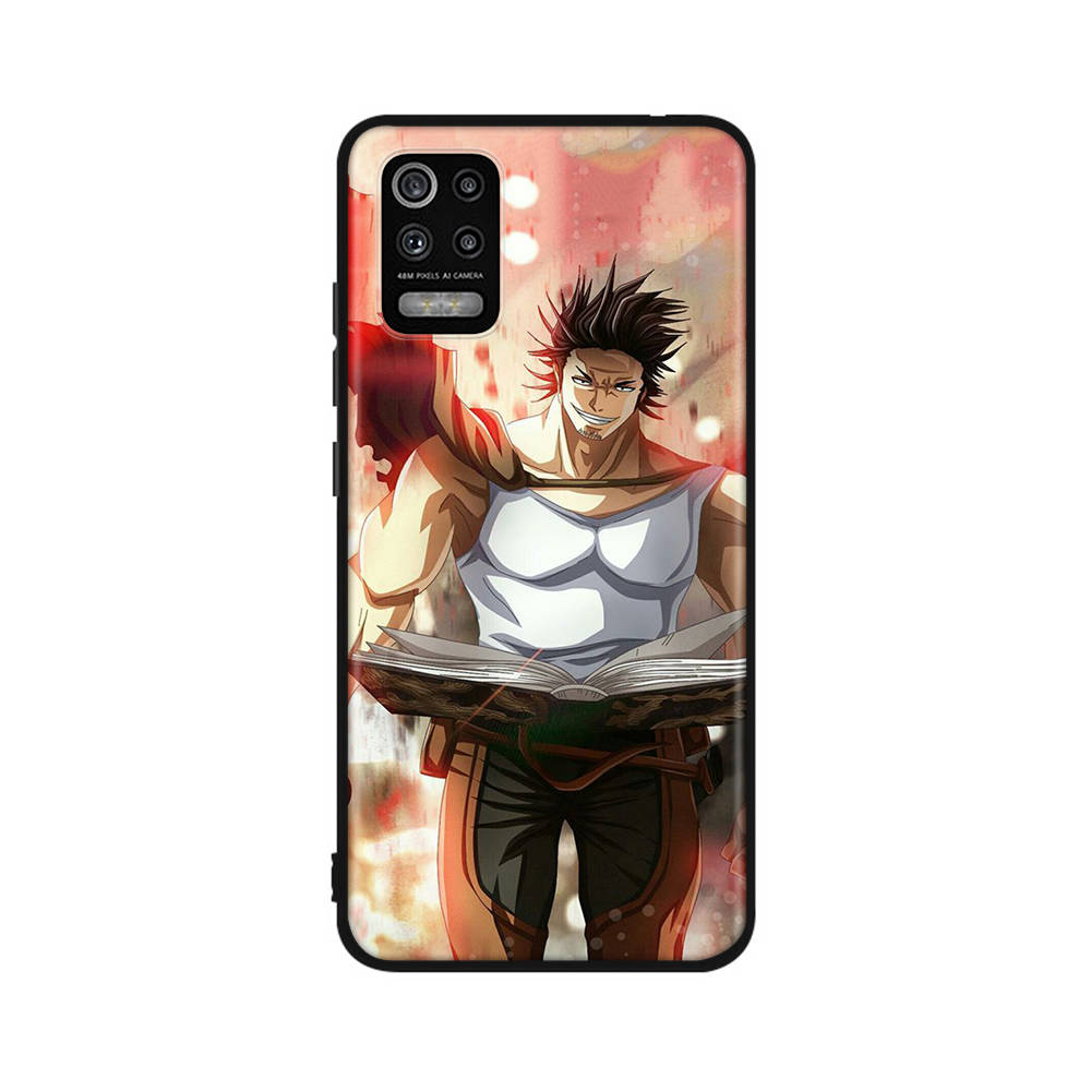 Чехол DT51 Black Clover Anime для Xiaomi Poco X6 X4 M5 M6 F5 F6 C65 C55 C50 C51 C40 Redmi Note 7 8 14C A3X 13C 12C 11 10A 9C Pro Black Sofe Cover