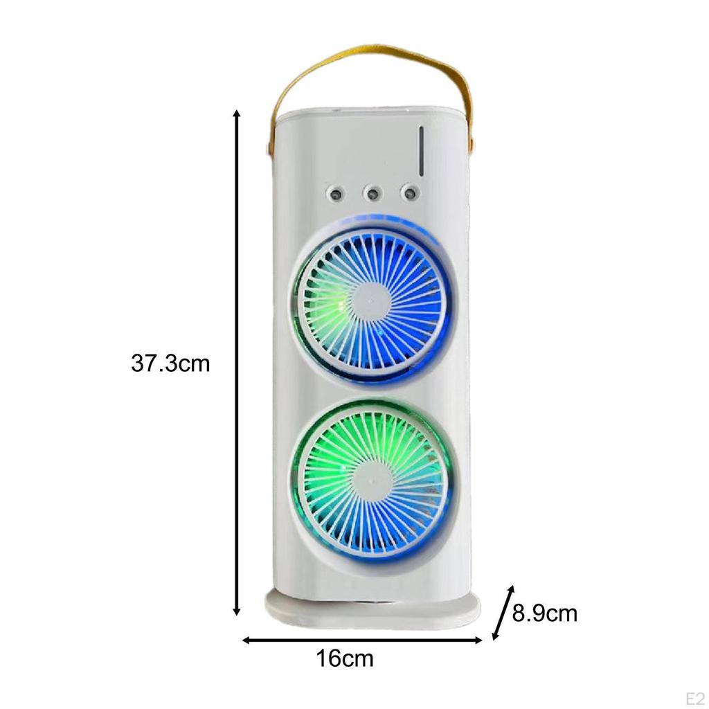 Portable Desk Fan 2 Air Circulation Cooling Low Noise Small Tower for Women Men Home Office