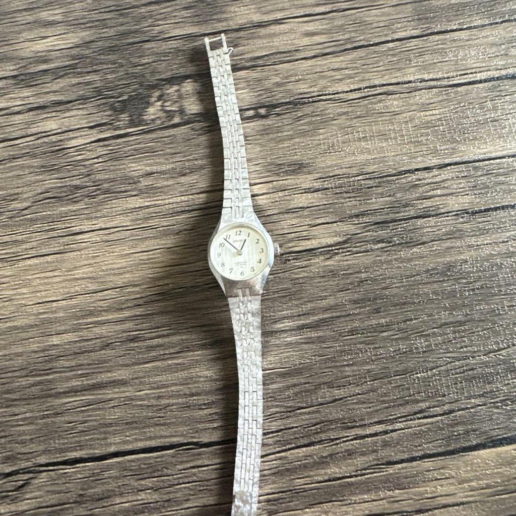 Б/у SEIKO S0610 Серебряные часы с ручным заводом