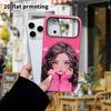 Чехол для телефона: 2D плоский, подходит для защитного чехла iPhone 18, 17, 16, 15, 14, 13, 12Pro, милая комиксная девушка, идеальный подарок на Рождество и Хэллоуин