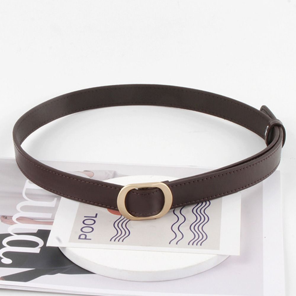 Versatile Leather Belt Casual Trouser Dress Belts Fashion Thin Waist Strap