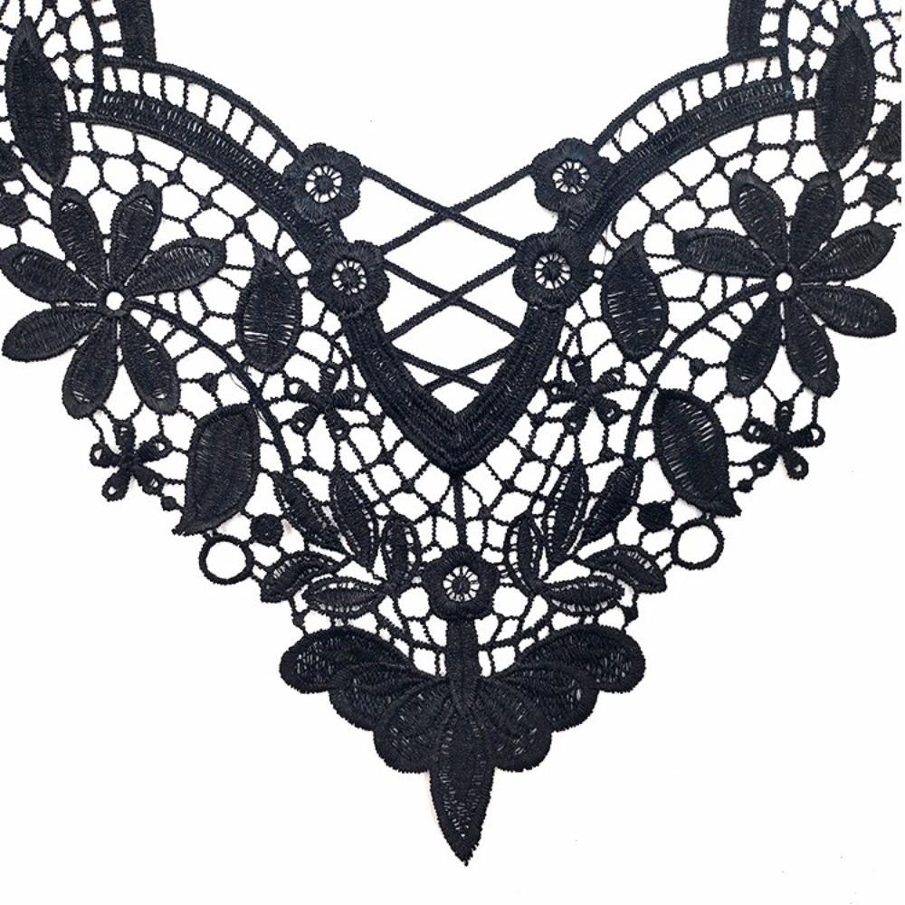 Handmade Embroidered Flower Collar Elegant Hollow Out Trim DIY Sewing Supplies