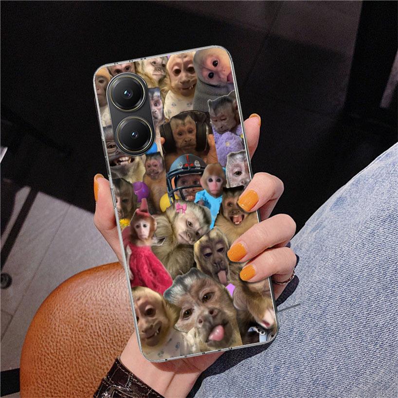 Monkey Memes Phone Case For Xiaomi Poco X7 X6 X5 Pro F7 Ultra Redmi 15C 15 13C 13 12C 12 10 10A 10C 9 9A 9C 9T Cover Poco X7 X6