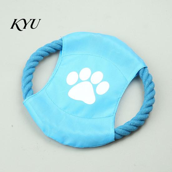 Durable Pet Chew Toy Fabric Dog Flying Disc, Cotton Rope Interactive Tug of War Daily Exercise Fetch for Small Medium And Large Breeds, Outdoor