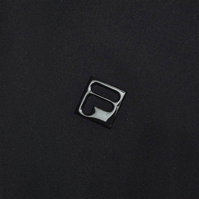 Men's FILA Polo Shirts Men's Black Polo Collar Moderate Straight Fit