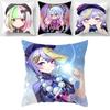 Мультяшная наволочка Genshin Impact Мягкая полиэстеровая наволочка из персиковой кожи для домашнего декора
