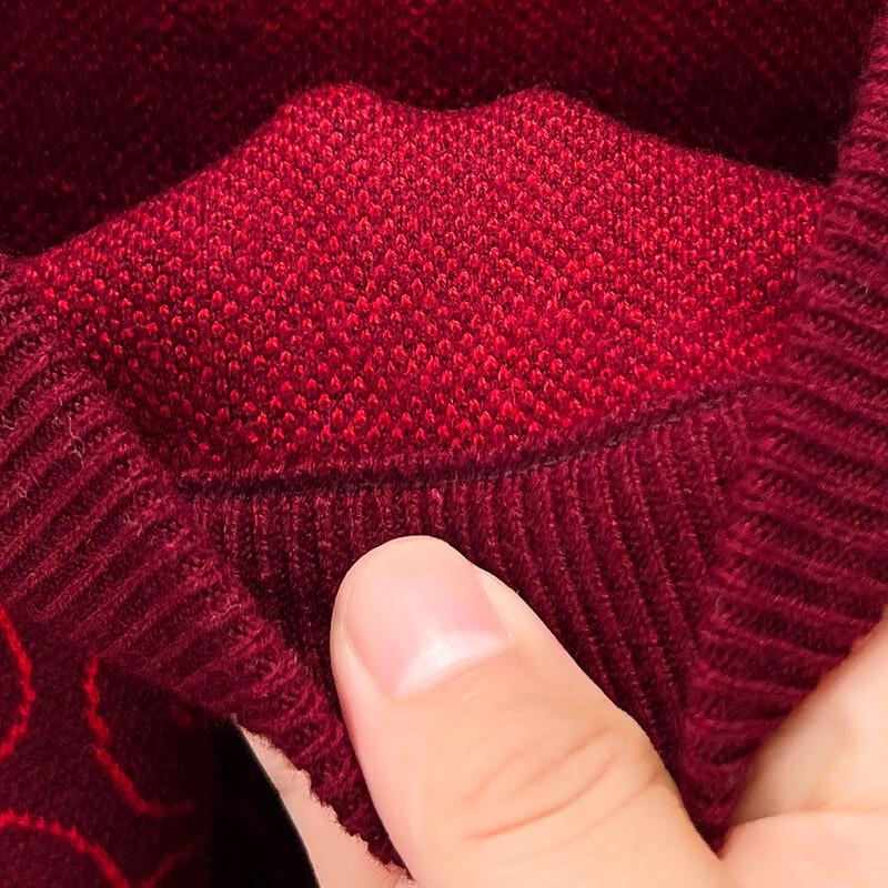 Hengyuanxiang Мужской утолщенный свитер из смесовой шерсти