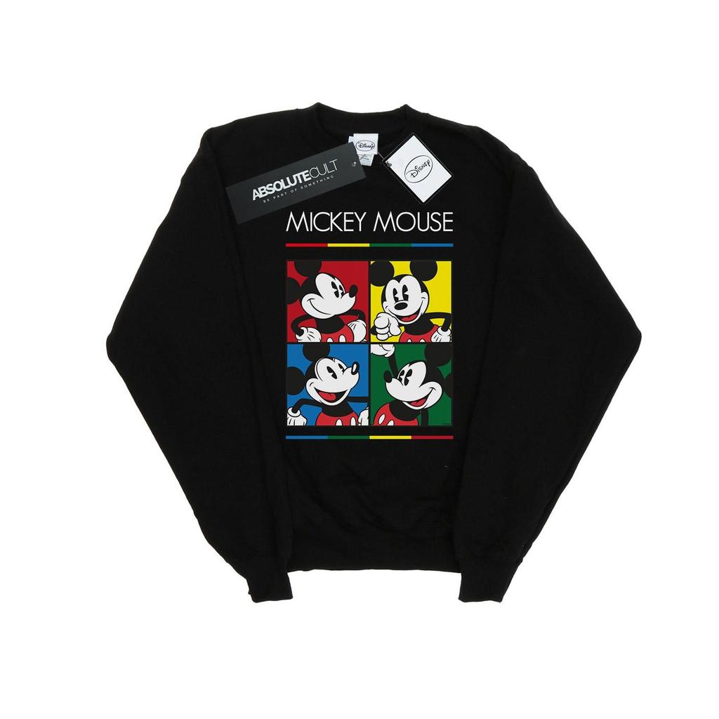 Disney Mens Mickey Mouse Square Colour Sweatshirt