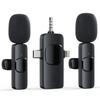 2-in-1 Pin Microphone with 360° Sound Collection and Recording, Instant Connection, Noise Reduction, Compatible with Smartphones and PCs, 3.5mm