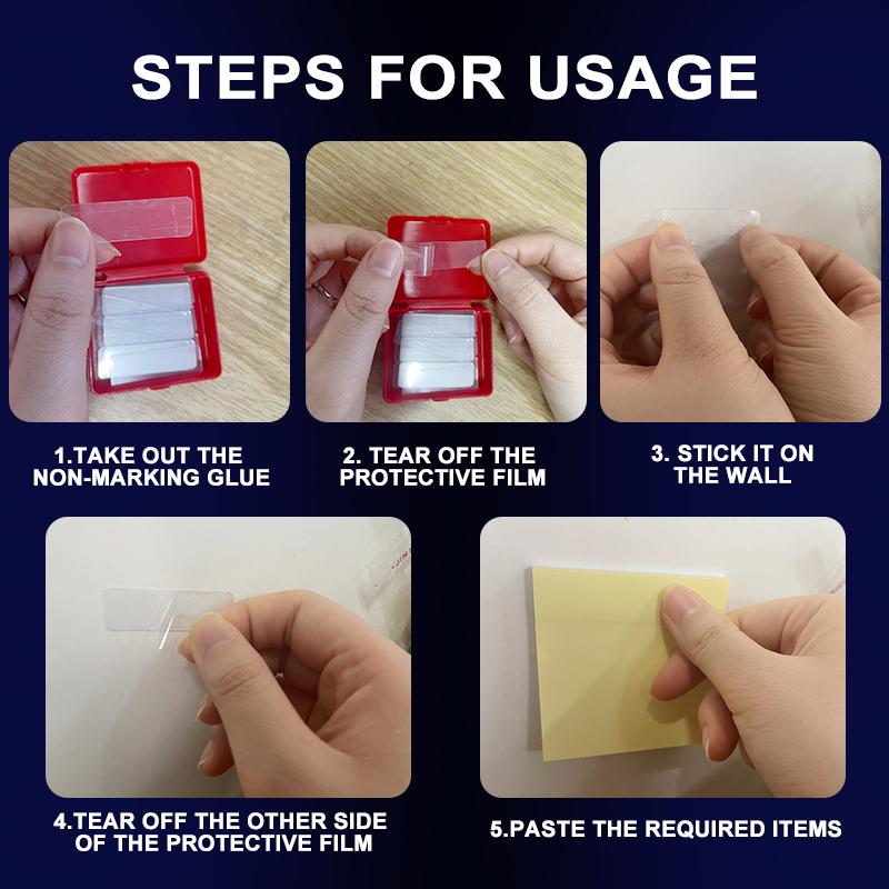 Двусторонняя клейкая лента Washi Tape Многоразовая водонепроницаемая наклейка на стену, не оставляющая следов и моющаяся, самоклеящаяся бытовая техника