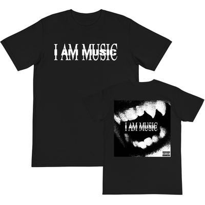 Летние хлопковые футболки с надписью I Am Music Graphic Футболки с коротким рукавом и круглым вырезом для мужчин и женщин Топы в стиле гранж и хип-хоп