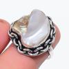 Natural Biwa Pearl Gemstone 925 Sterling Silver Jewelry Ring Size 6.5 T7M68