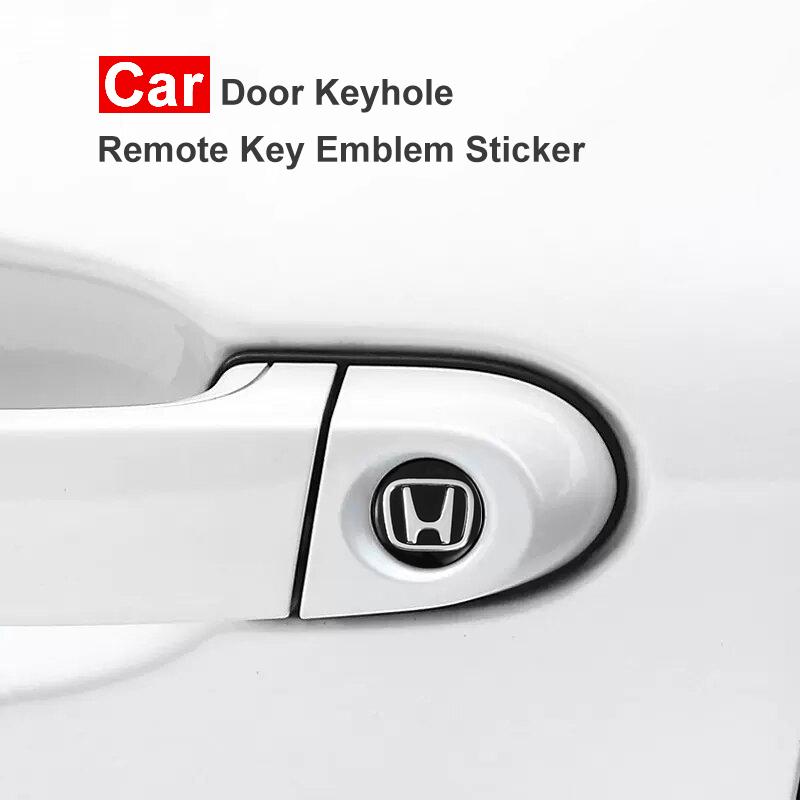 CLSGX1 10Pcs Aluminum Car Key Emblem Sticker Decoration Decals For Honda Civic Fit Jazz Accord Pilot CRV Odyssey Passport City Shuttle