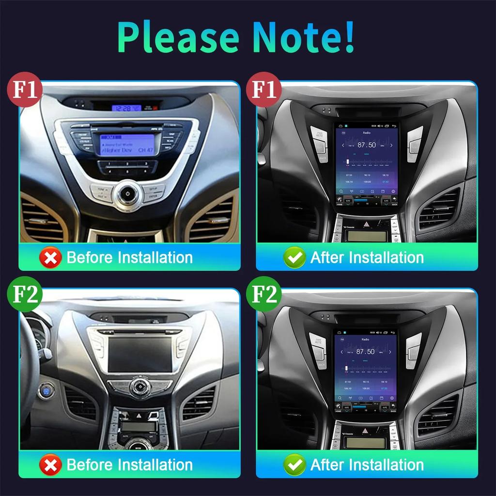 9,7 дюйма Для Hyundai Elantra Avante I35 2011-2013 Автомагнитола Мультимедиа Видео GPS Android 14 Навигация автомагнитола андроид с G