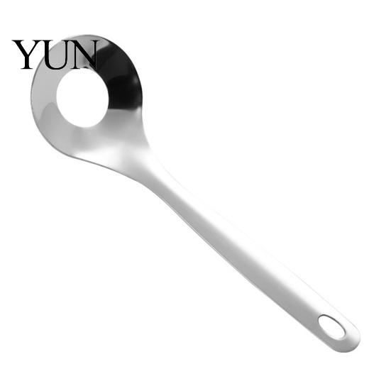 Manual Meatball Shaper Stainless Steel Maker Spoon, Ergonomic Long Handle Utensils, Non-Stick Professional Oval Leak Design Kitchen Tool for