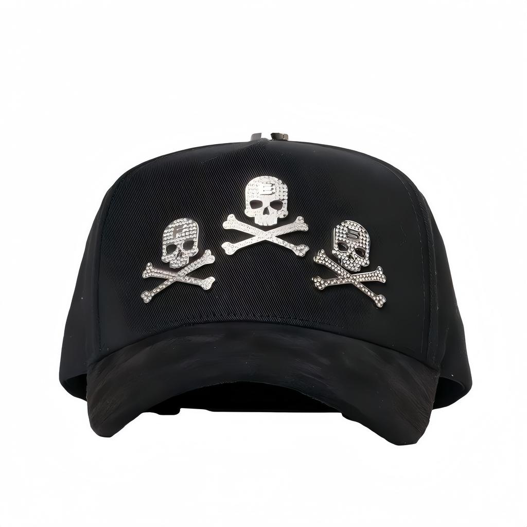 High Quality 5-Panel Curved Brim Baseball Cap with Rhinestone Embellishments Terry Fabric Dobby Style-Sporty Unisex Adult Hat