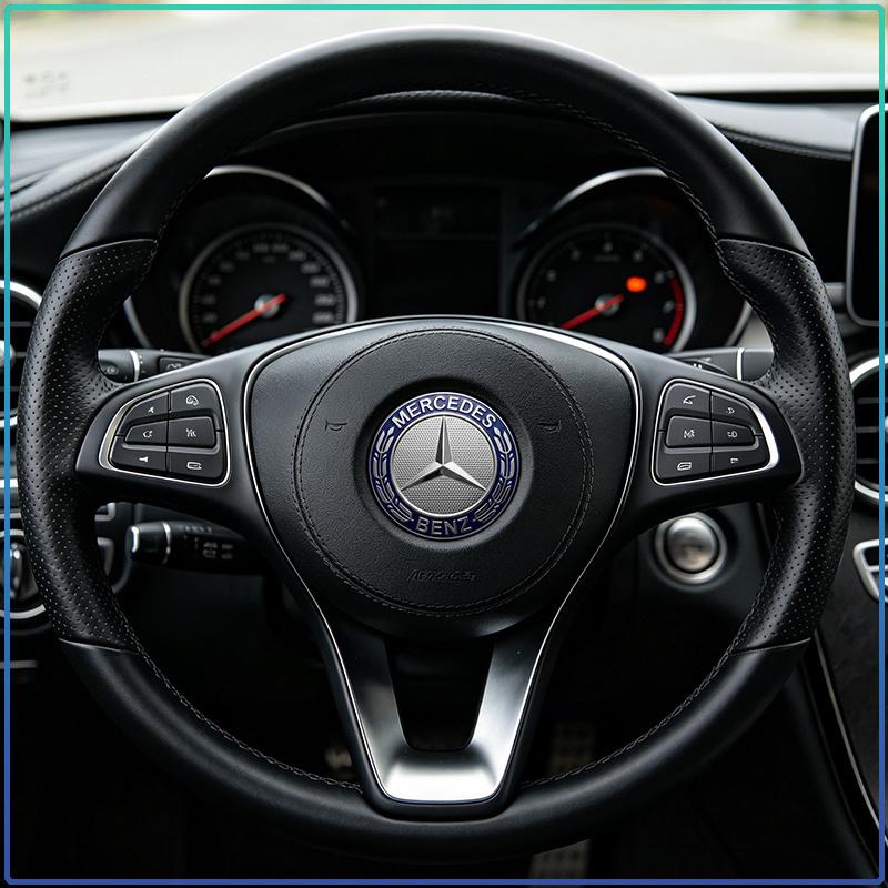 52 ММ AMG Affalterbach Дерево Рулевого Колеса Эмблема Наклейка Глянцевая Смола Декор Наклейка Подходит для Mercedes Benz Седан Внедорожник Спортивный Автомобиль