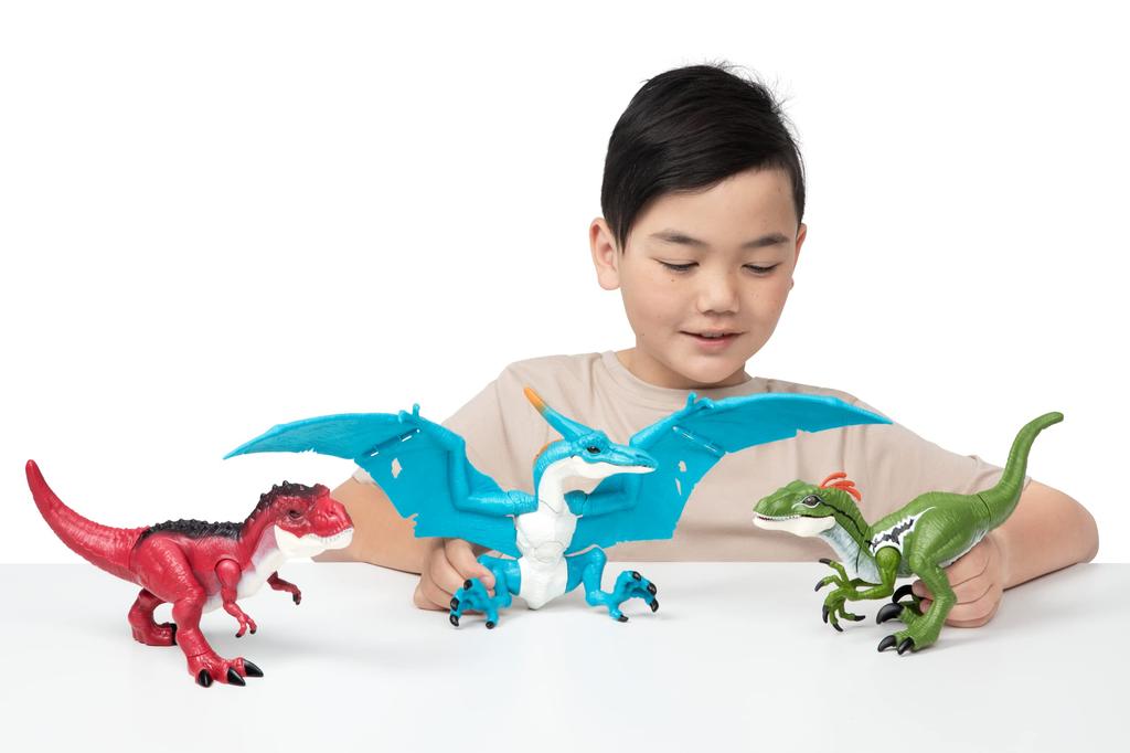 ZURU Robo Alive Dino Action Dinosaur Toy with Real Biting Action and Lifelike Roaring Powered Robot Interactive Electronic Reptile Toy for Boys T-Rex