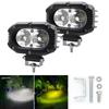 1/2pcs Universal Motorcycle LED Fog Lights Yellow White Spotlight 10W Floodlights 6000lm Auxiliary Fog Lamp