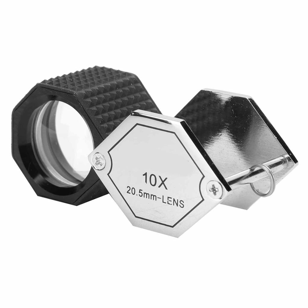 10 x 20,5 мм 10-кратная лупа для ювелирных изделий, триплетная линза, оптическое стекло, карманный увеличительный инструмент