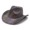 Западная ковбойская шляпа Мужская и женская Стиль меньшинств Сценическая джазовая шляпа Широкополая цилиндр