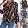 Women's Button Down Shirt Casual Long Sleeve Lapel Top Loose Printed Streetwear