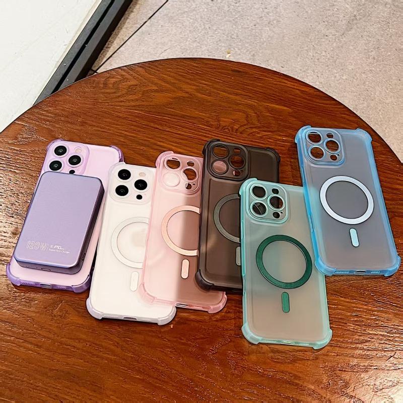 Shockproof Magnetic Wireless Charge Phone Case For iPhone 16E 16 15 14 Plus 13 Mini 12 11 Max Magsafe Protection Cover Bumper