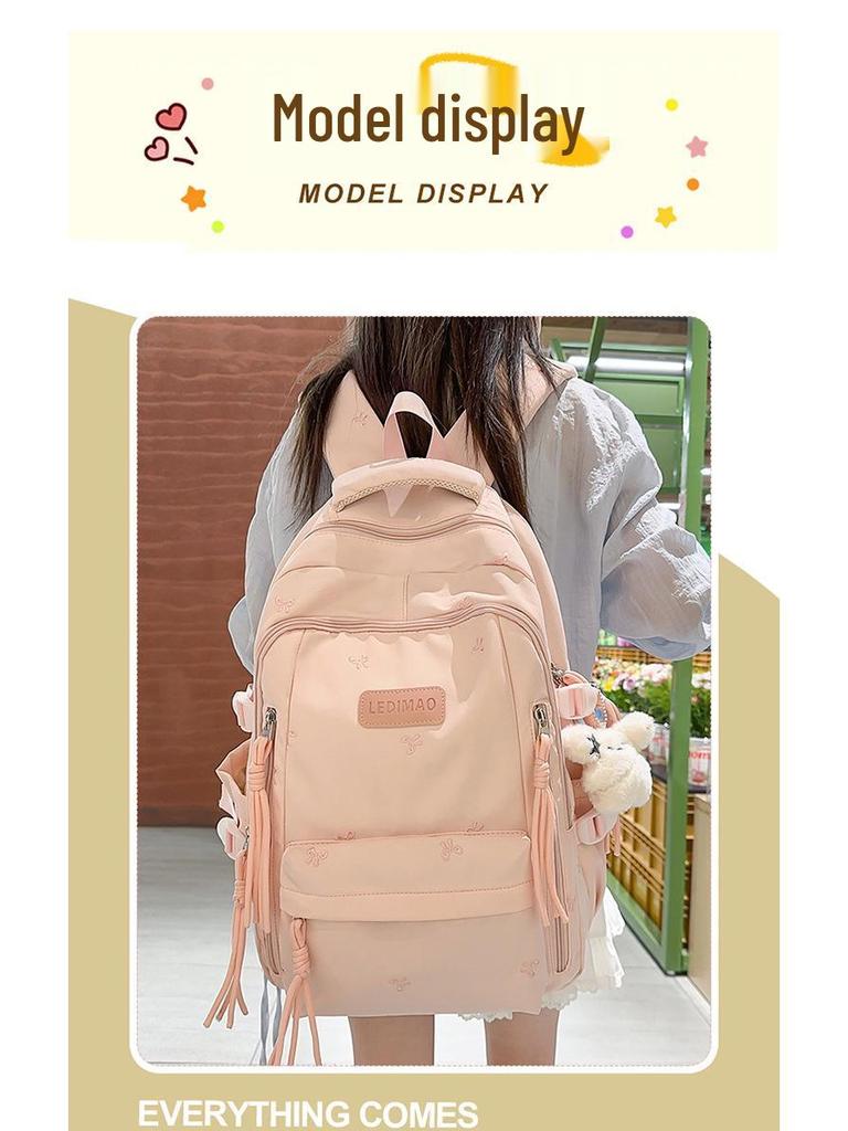 Charming Japanese Style Backpack for Junior High Girls