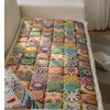 New Bohemian Pure Cotton Couch Cushion Universal for All Seasons Sofa Mat Home Mat Decor Non-slip Rectangular Seat Couch Cushion